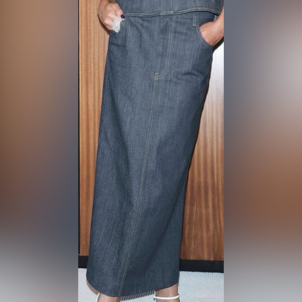 Zara Blue Denim Skirt